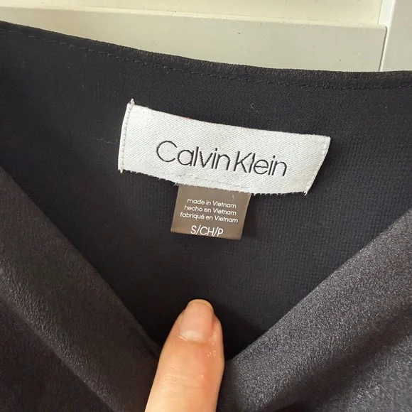 Calvin Klein Black Double-Strap Satin Camisole - Picture 2 of 4